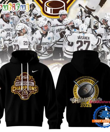 Western Michigan Broncos Men?S Ice Hockey National Champions 2025 Hoodie