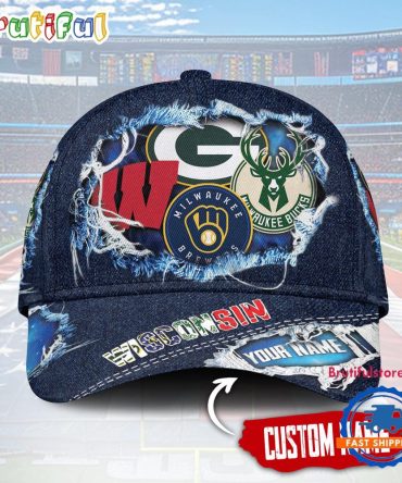 Wisconsin Sports All Over Print Cap Hats