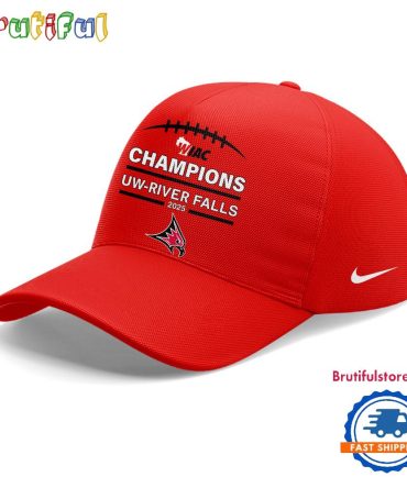 Wisconsin-River Falls Falcons Football 2025 Ncaa Champions Red Cap