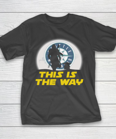 Seattle Mariners Mlb Baseball Star Wars Yoda And Mandalorian This Is The Way T-Shirt