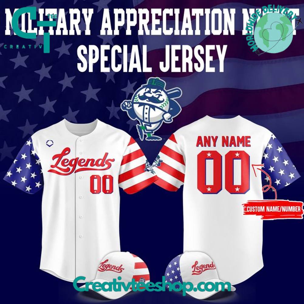 Lexington Legends X Military Appreciation Night Personalized Baseball Jersey