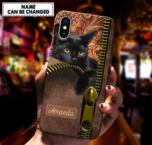 Personalized Cat Phone Case, Personalized Gift For Cat Lovers, Cat Mom, Cat Dad