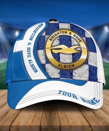 Brighton & Hove Albion Fan Cap - Stylish Blue & White Adjustable Hat For Soccer Enthusiasts