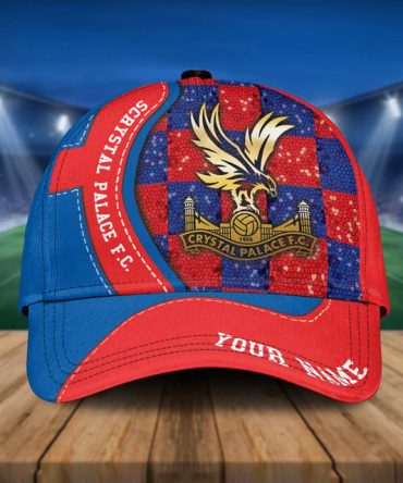 Crystal Palace Fc Customizable Fan Cap - Stylish Red & Blue Design For Supporters