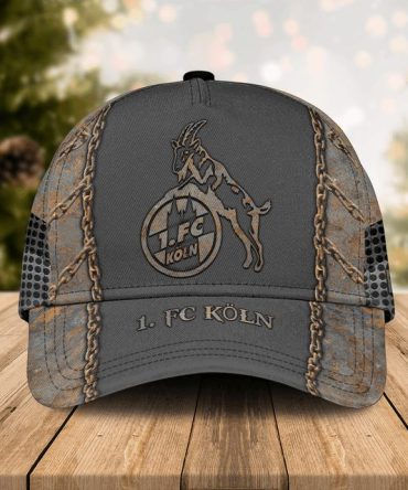 Fc Köln Vintage Style Cap – Embroidered Logo, Adjustable Fit