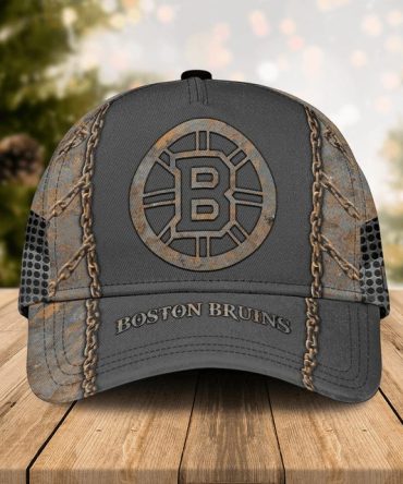 Vintage Boston Bruins Trucker Cap – Rustic Style Adjustable Hat For Fans