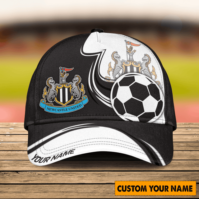 Customizable Newcastle United Fan Cap With Soccer Design - Add Your Name!