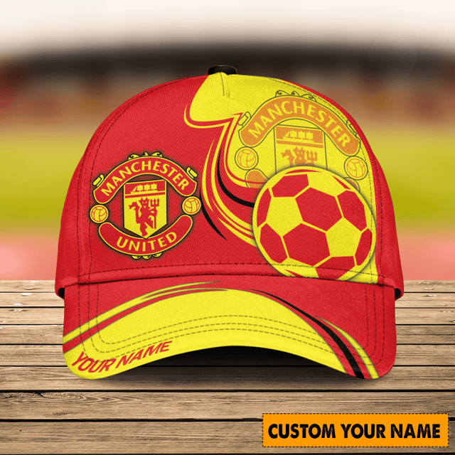 Custom Manchester United Cap - Personalized Name, Stylish Soccer Fan Gear