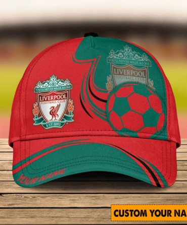 Liverpool Fc Customizable Cap - Personalized Name & Logo Design, Perfect Gift For Football Fans