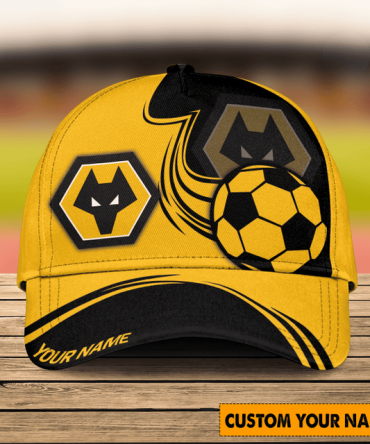 Customizable Soccer Fan Cap - Personalized Name, Stylish Yellow & Black Design