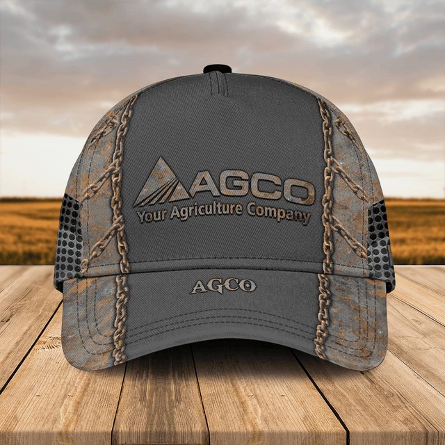 Agco Distressed Logo Cap - Rustic Style Trucker Hat For Agriculture Enthusiasts