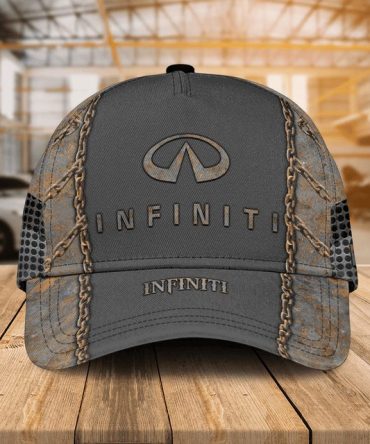Infiniti Logo Trucker Cap – Stylish Mesh Back Hat With Rustic Design For Auto Enthusiasts