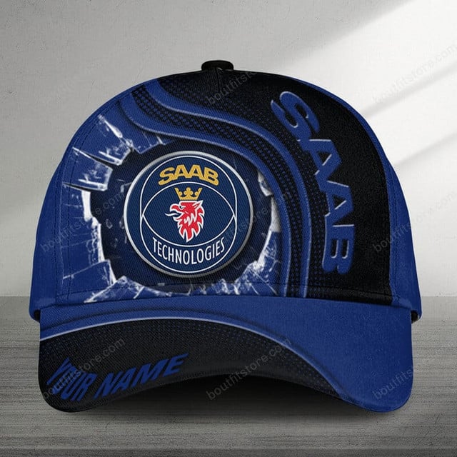 Custom Saab Technologies Cap – Personalized Blue Snapback Hat For Car Enthusiasts