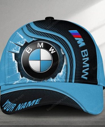 Customizable Bmw Logo Cap - Stylish Blue Design With Your Name - Perfect Gift For Car Enthusiasts