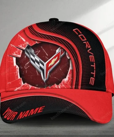 Custom Red Corvette Cap With Logo – Personalized Design For Car Enthusiasts