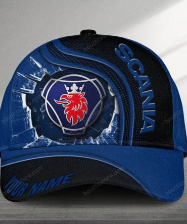 Custom Scania Logo Baseball Cap – Personalized Stylish Blue Hat For Fans