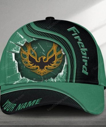 Customizable Green 'Firebird' Cap With Unique Eagle Design – Perfect Personalized Gift!