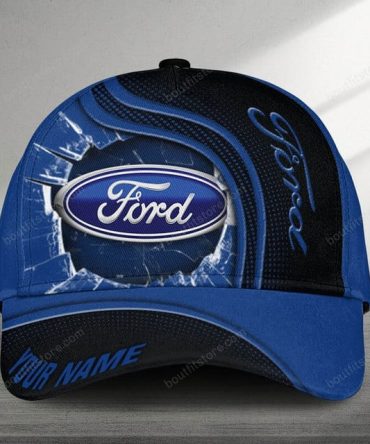 Custom Ford Logo Cap – Personalized Blue & Black Hat For Car Enthusiasts