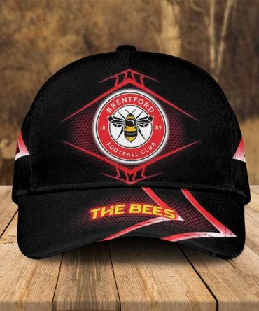 Brentford Fc Baseball Cap - Stylish Black Hat For Fans , The Bees Logo