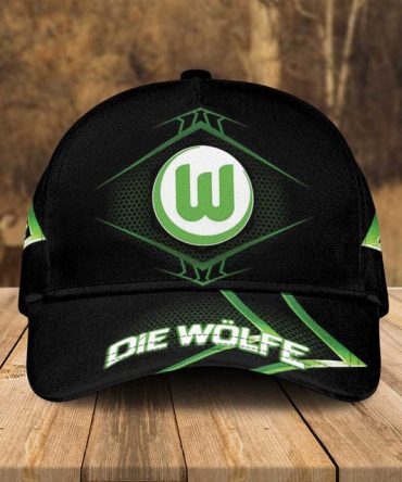 Wolfsburg Fan Cap - Stylish Black & Green 'Die Wölfe' Baseball Hat - Perfect For Supporters