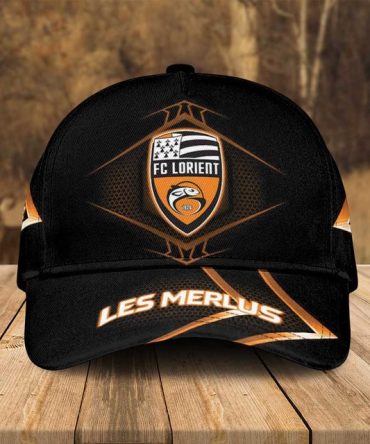 Fc Lorient Les Merlus Fan Cap - Stylish Black Adjustable Hat For Football Enthusiasts