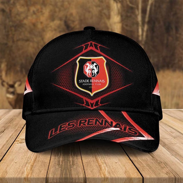 Stade Rennais Fc Fan Cap - Official Black & Red Hat For Supporters