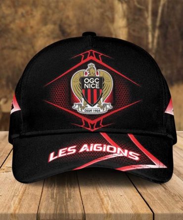 Ogc Nice Les Aiglons Cap – Stylish Black Hat For Fans , Official Merchandise