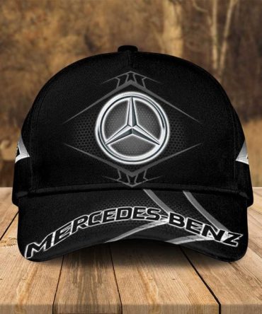 Luxury Black Mercedes-Benz Logo Cap – Premium Design For Car Enthusiasts