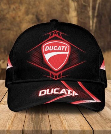 Stylish Ducati Logo Cap - Premium Quality Adjustable Black Hat For Motorcycle Enthusiasts
