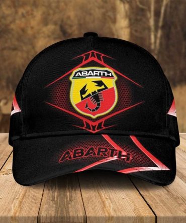 Stylish Abarth Logo Cap - Premium Black Sports Hat With Adjustable Fit