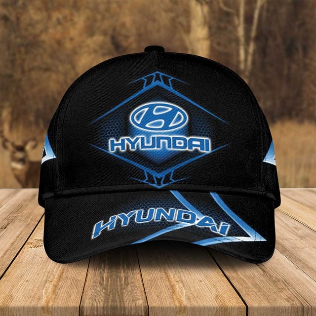 Stylish Hyundai Logo Cap - Premium Black Blue Design For Car Enthusiasts