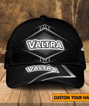 Custom Valtra Cap - Personalized Name, Stylish Black Design, Perfect Gift For Tractor Enthusiasts