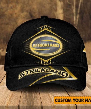 Custom Black & Gold Strickland Cap - Personalized Name, Stylish Design, Perfect Gift!