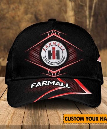 Custom Farmall Logo Cap - Personalized Name Embroidery , Perfect Gift For Tractor Enthusiasts