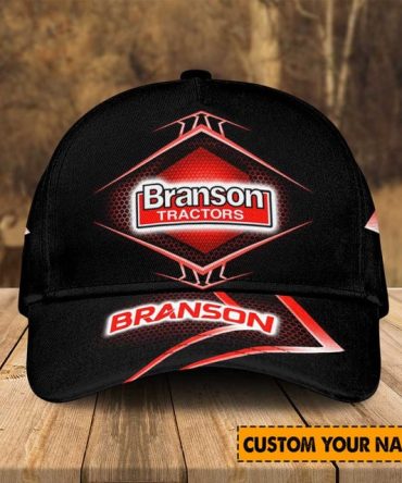 Custom Branson Tractors Black Cap - Personalized Gift For Tractor Fans