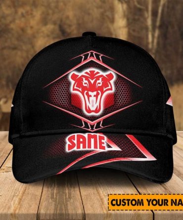 Custom Black Cap With Fierce Tiger Design – Personalize Your Name For Unique Style