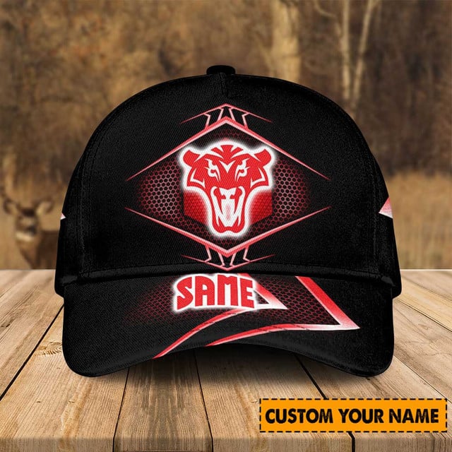Custom Black Cap With Fierce Tiger Design – Personalize Your Name For Unique Style