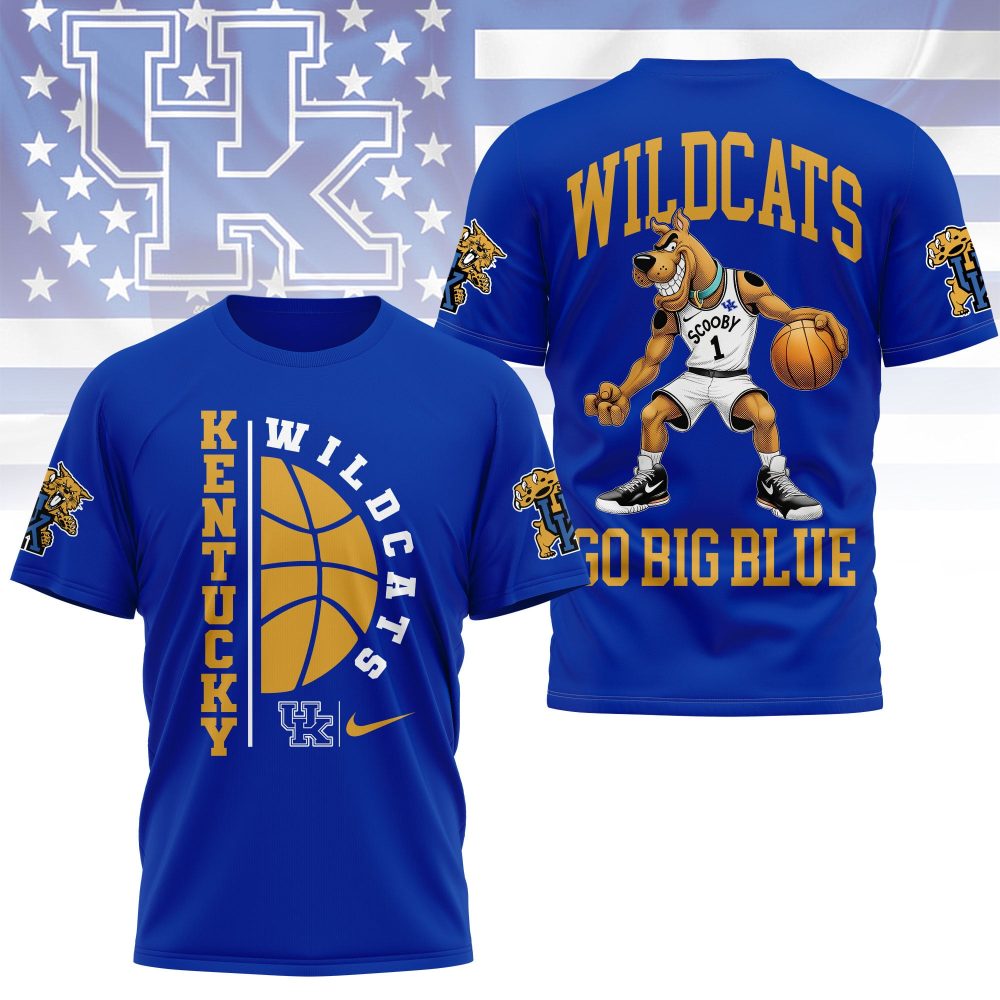 Kentucky Wildcats , Premium Ncaa Scooby-Doo Basketball 3D Shirt