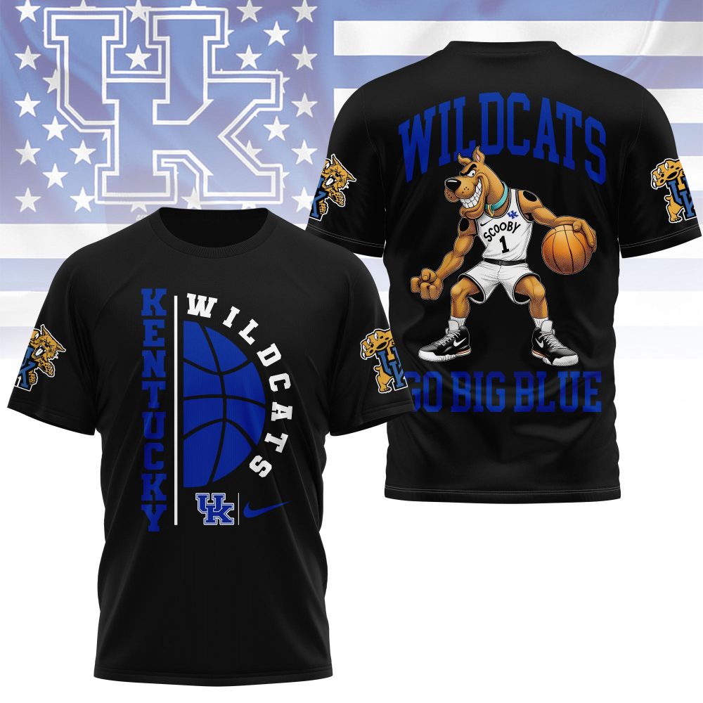 Kentucky Wildcats , Premium Ncaa Scooby-Doo Basketball 3D Shirt