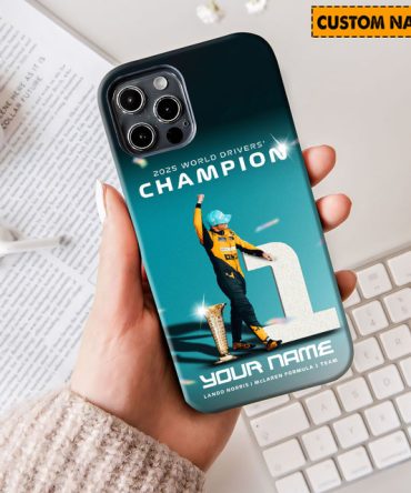 Lando Norris 2025 F1 World Champion 🏆 Custom Name Phone Case Gifts For Fans - Limited Edition