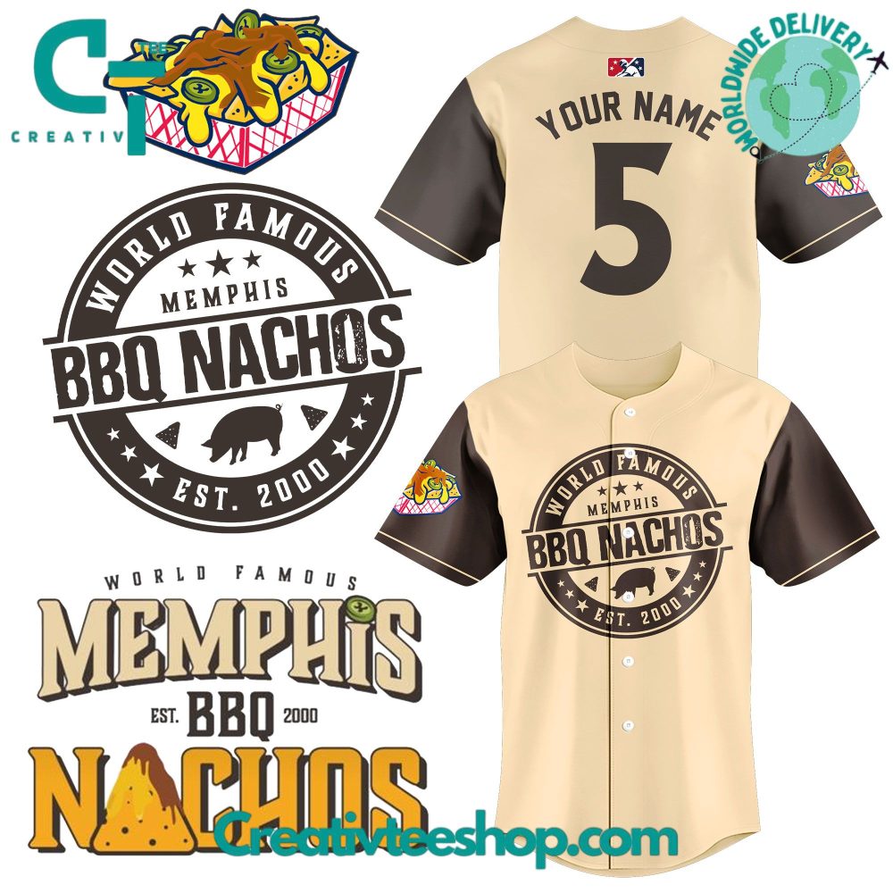 Memphis Redbirds Barbecue Nachos Special New Baseball Jersey