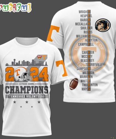 2024 Citrus Bowl Champions Tennessee Volunteers Football 3D Tshirt