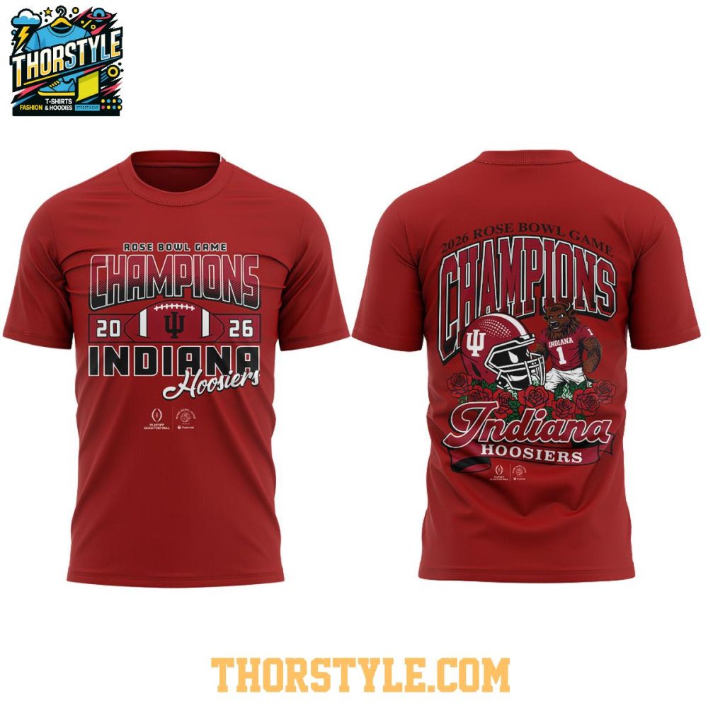 2026 Rose Bowl Champion Indiana Hoosiers Hoodie T-Shirt Ncaa - Image 4