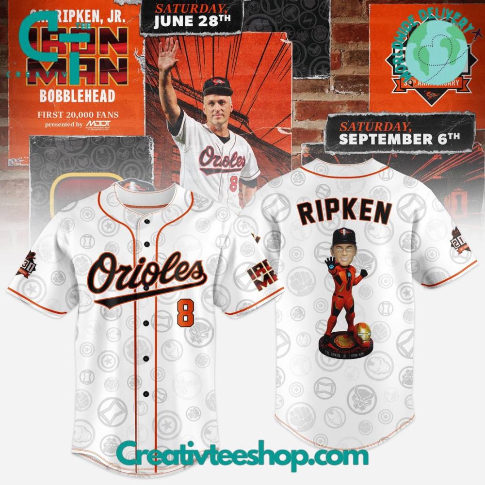 Baltimore Orioles Honoring Cal Ripken Jr Iron Man Baseball Jersey