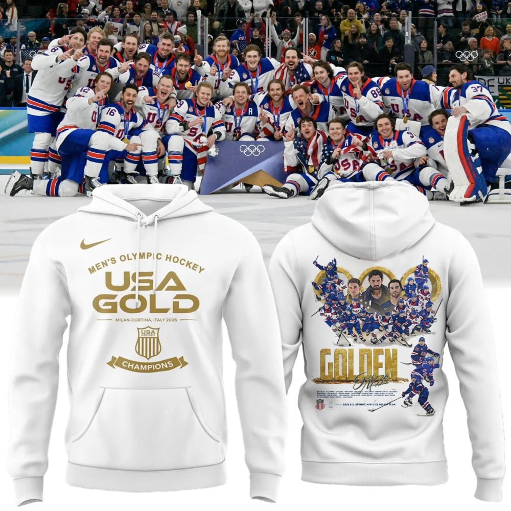 Usa Men’S Ice Hockey Team Olympic 2026 Champions Hoodie