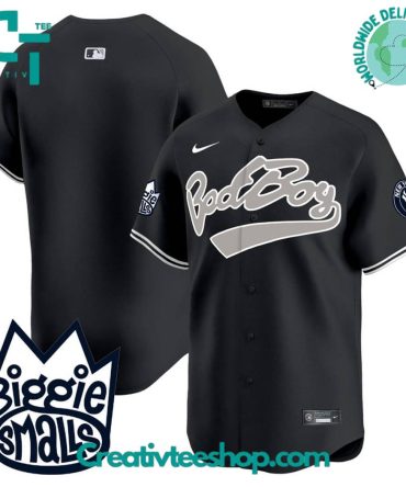 New York Yankees Biggie Smalls Black Baseball Jersey