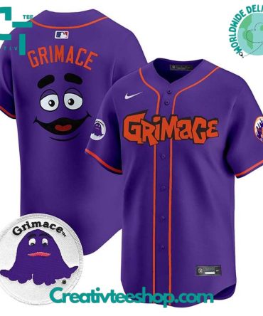 New York Mets Grimace Purple Baseball Jersey