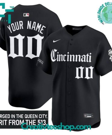 Cincinnati Reds 'Gothic Queen City Edition' Personalized Baseball Jersey