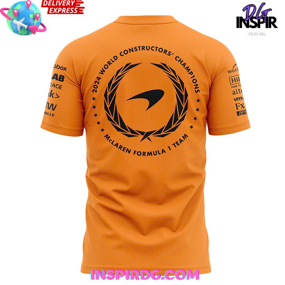 Mclaren Formula F1 Constructors Champions 2024 Orange T-Shirt - Image 3