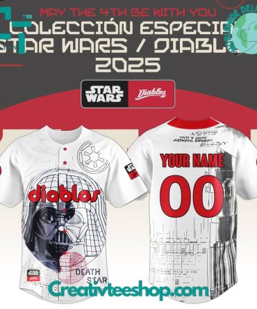 Diablos Rojos Del Mexico X Star Wars Night 2025 Special Baseball Jersey